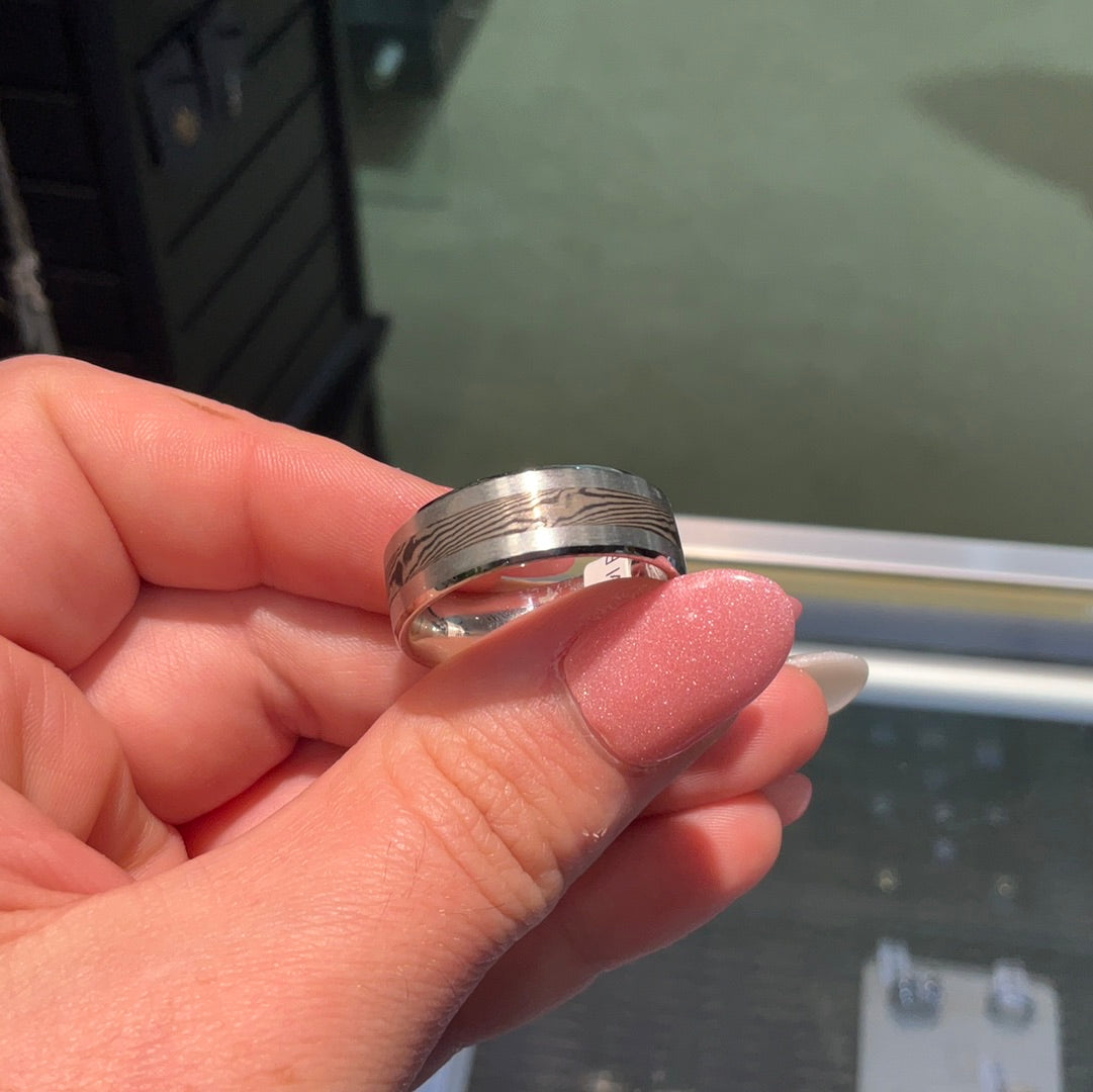 Cblt 8mm Satin Mokume Bvl Edge-10
