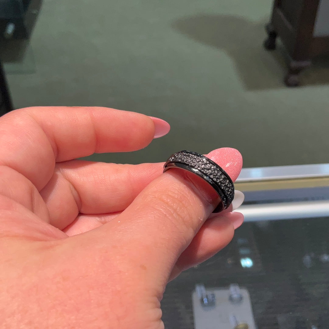 Blk Ti 7mm Hammered-10