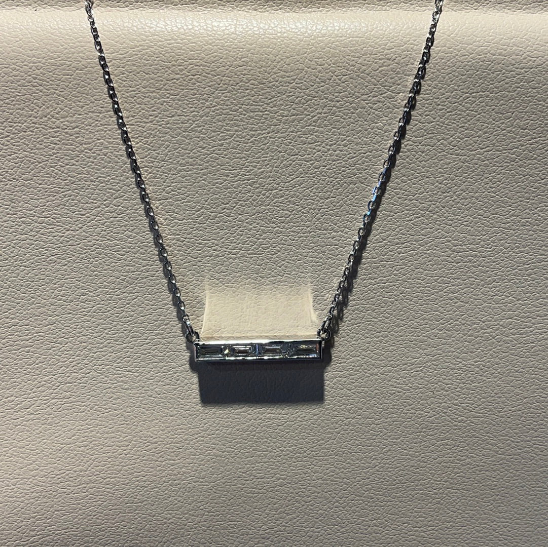 14KW .50tCT Dia Baguette Necklace
