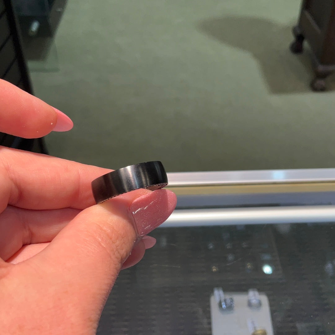 Blk Ti 7.5mm Silver Rope Edge-10