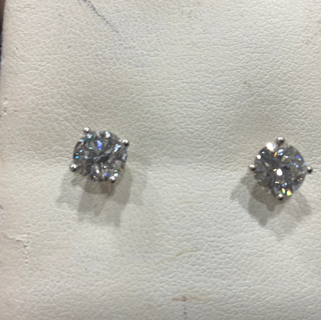 14KW F I1 1.00tcw Diamond Studs