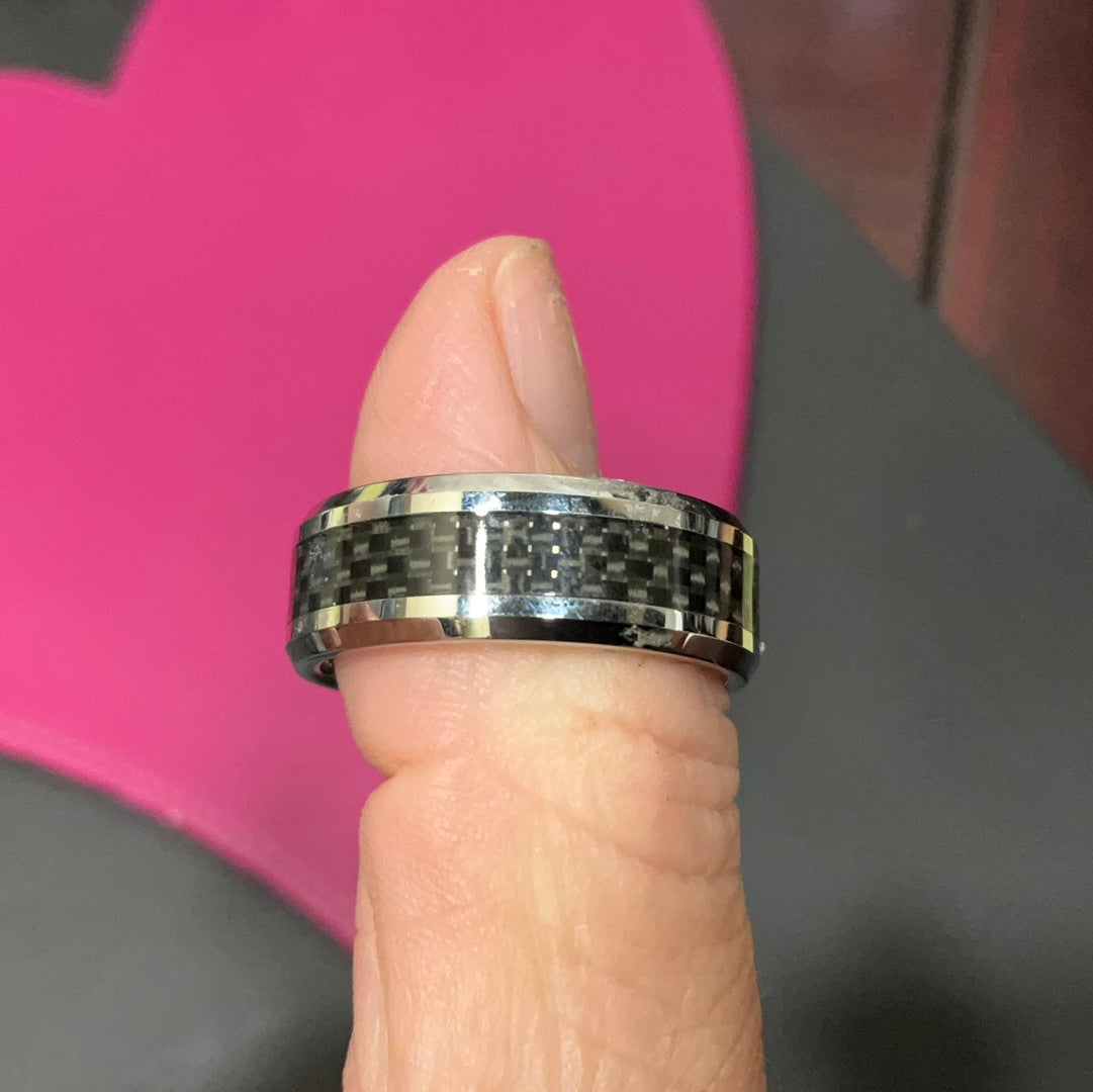 Chrome men’s wedding band 8mm