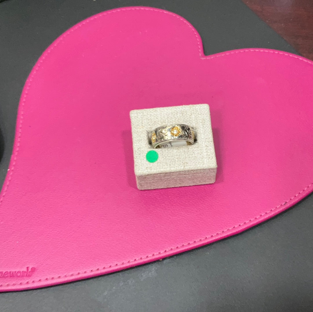 HAND ENG ROSERING 18k t/t