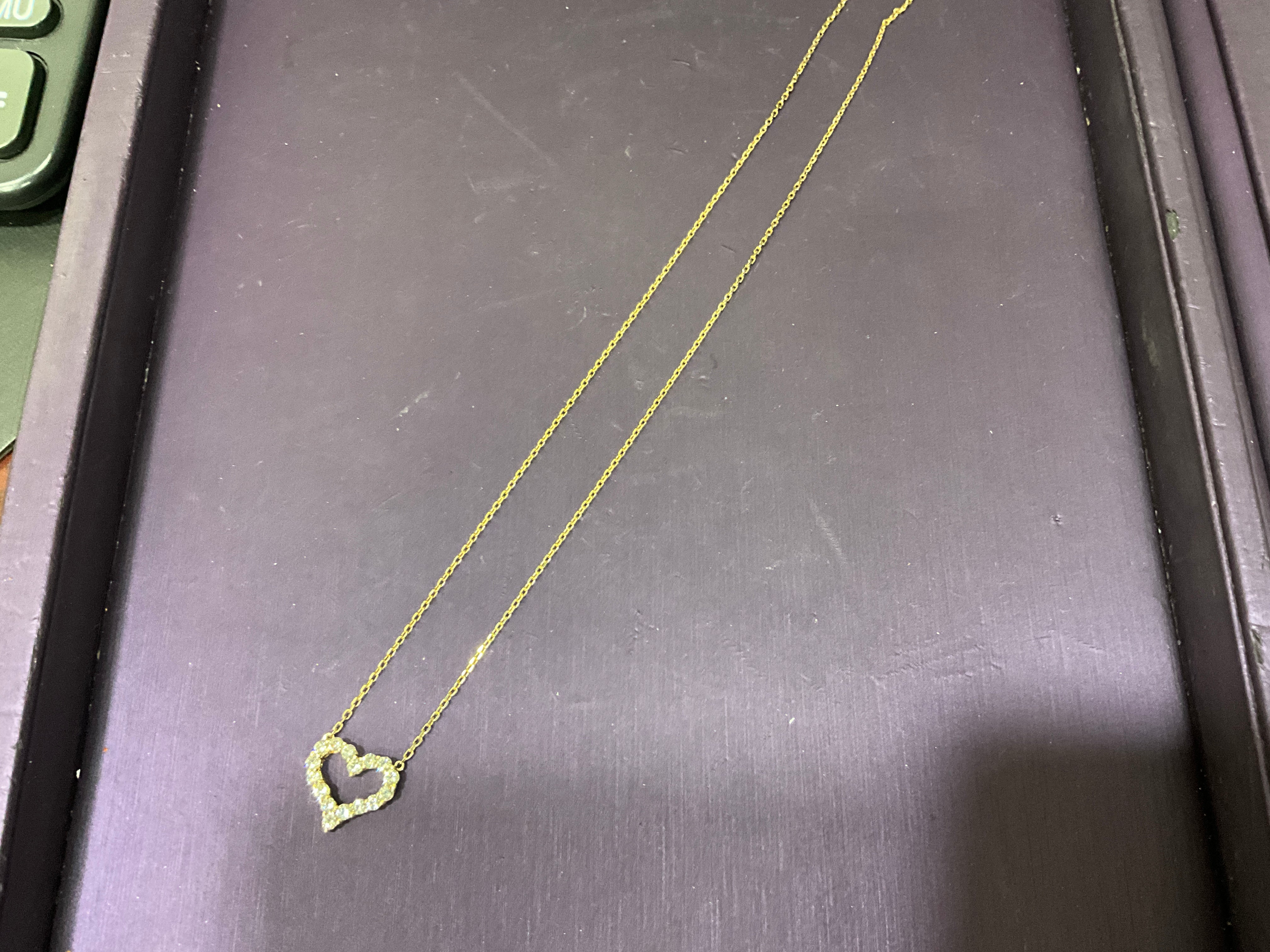 14KY .77CTW Diamond Heart Necklace