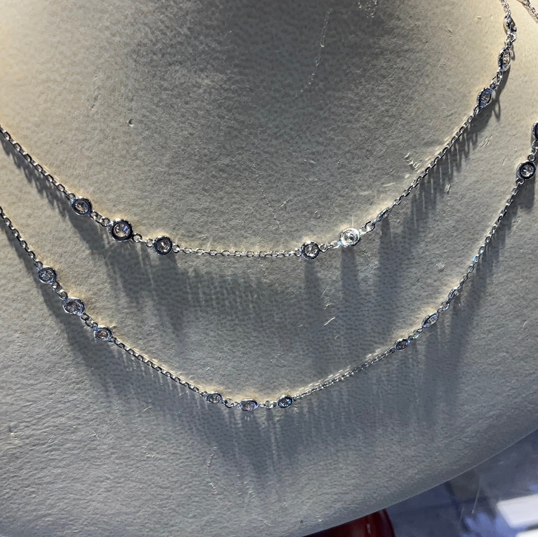 14KW DIA Bezel Neckace 3.53CTW