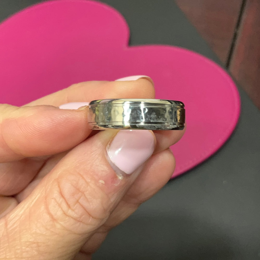 Cobalt chrome 7mm hammered