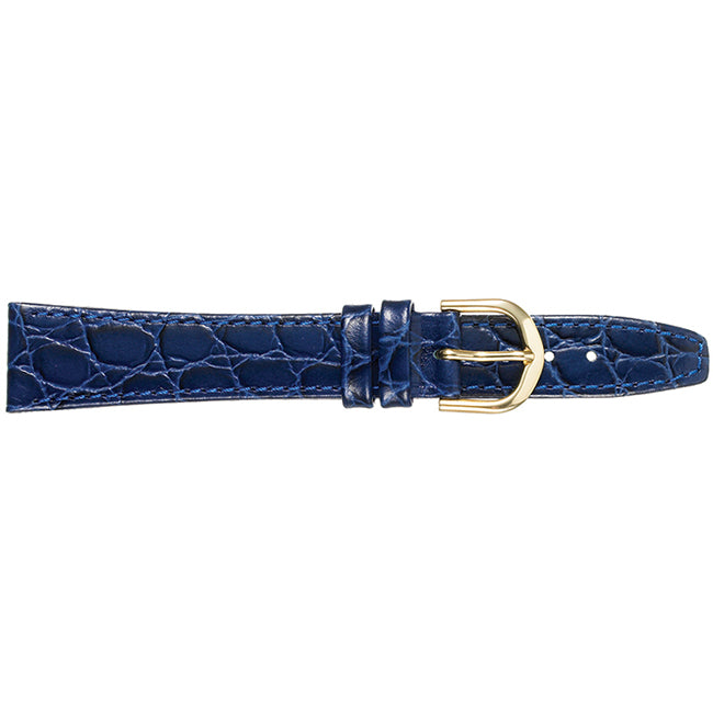 18MM Navy Blue Croco Grain