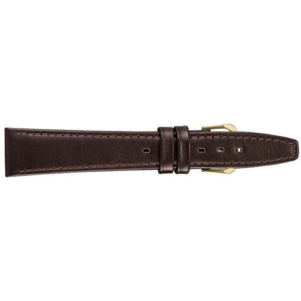 20MM Long Brown Leather Stitched