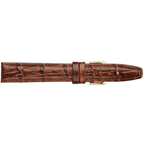 14MM Long Brown Croco Grain