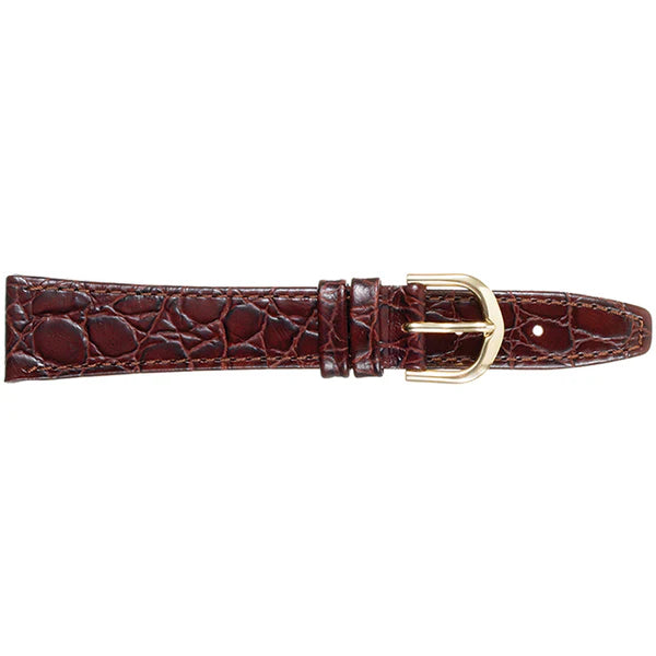 14MM Long Brown Croco Grain