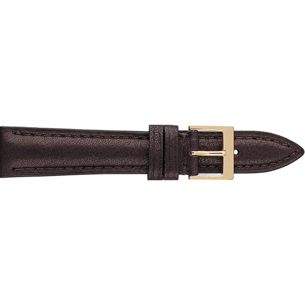 14MM Long Brown Stitiched Leather