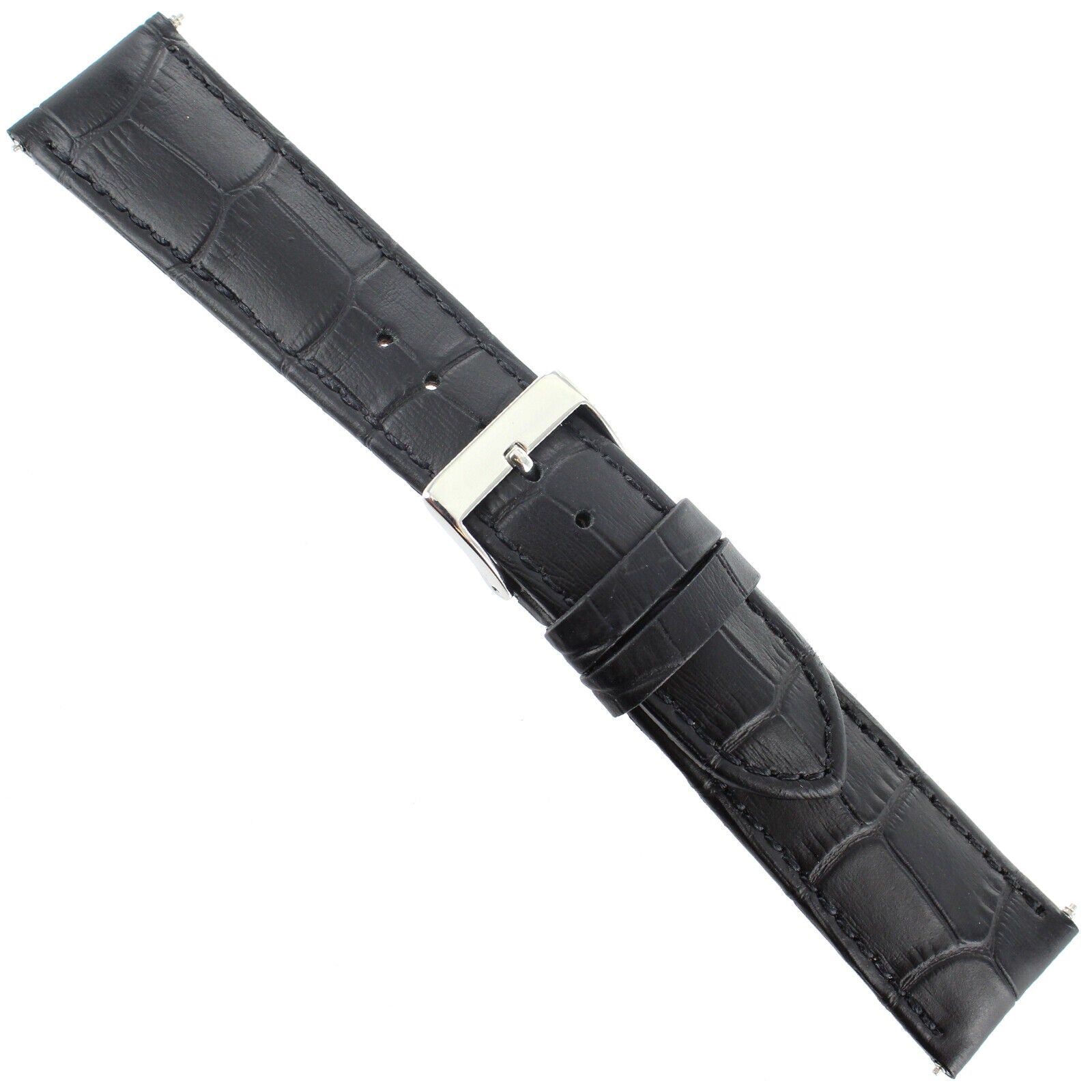 22MM Black Matte Alligator Grain